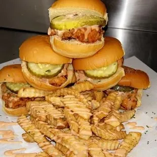 Our mini clucker sliders
.99 cent each!!!