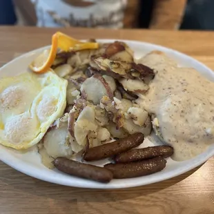 a plate of food on a table