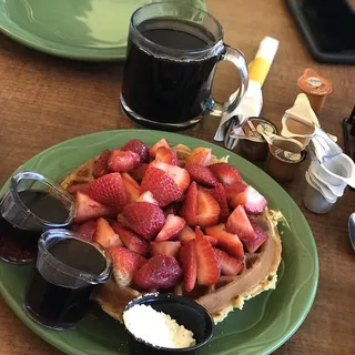 1 Belgian Waffle with Fresh Berries