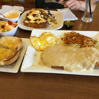 Country Fried Steak and Eggs