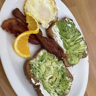 Avocado Cream Cheese Toast Combo