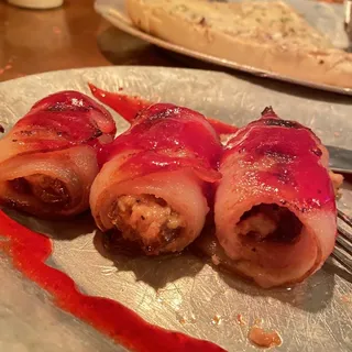 Bacon Wrapped Stuffed Dates