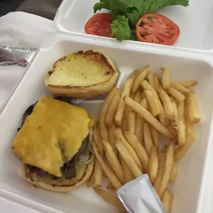 Standard cheeseburger delivered