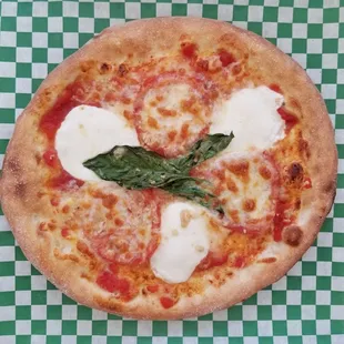 Moose...classic Italian margarita pizza.