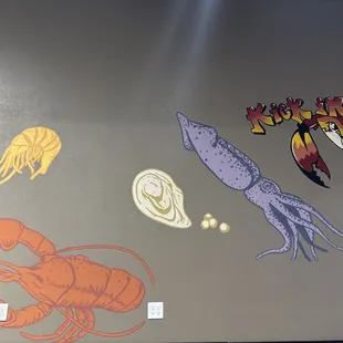 various types of seafood