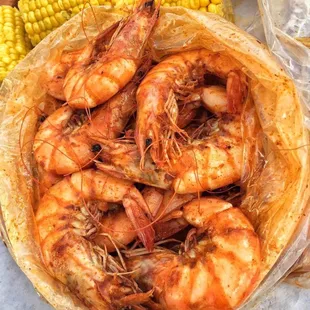  bowl of shrimp and corn