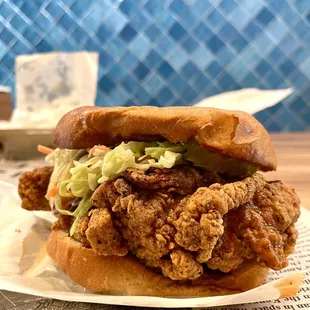  a fried chicken sandwich