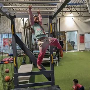 Monkey bars were very slippery