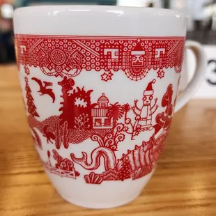  red and white cup