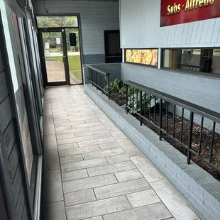  the entrance to a restaurant
