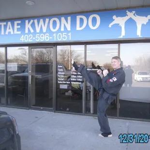 Master Hall kicking at Bellevue!