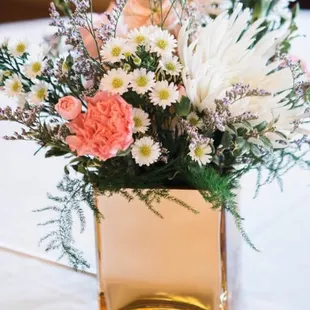 a vase of flowers