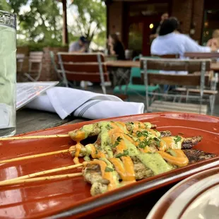 Cilantro chicken skewers