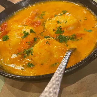 Sauteed Shrimp and Polenta.