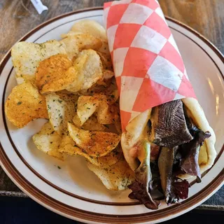 Wood Fired Portobello Gyro