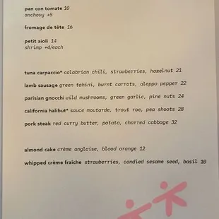 Food menu May 2024