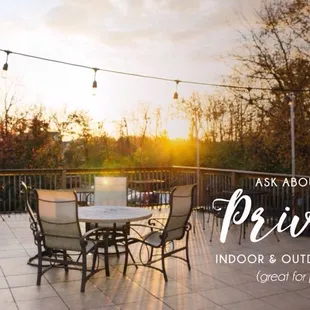 patio with table and chairs