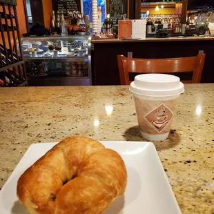 Breakfast sandwich and espresso...