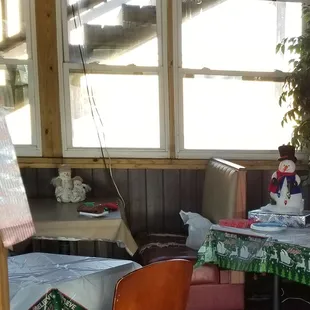 Torn booths