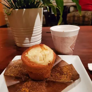 Pumpkin and cream muffin with espresso...
