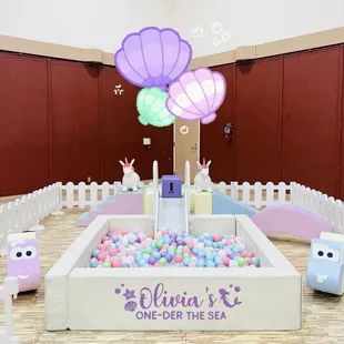 Pastel set for under the sea theme