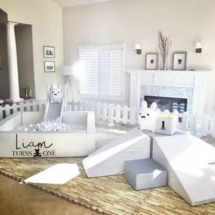 large package in white and grey