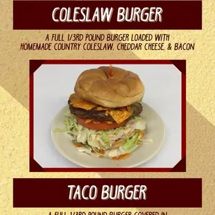 Thursday Nights are Burger Night &amp; Wing Night! Try one of our amazing Specialty Burgers or awesome Wings!