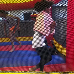 Video of mom and kids jumping