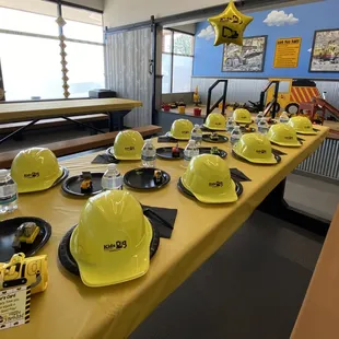 A view of the Kids Dig party room set up for your loved one's special day!