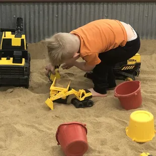 My son happily playing!