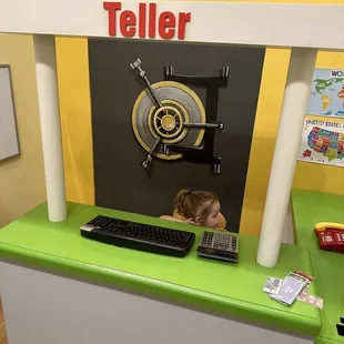 Bank teller play area