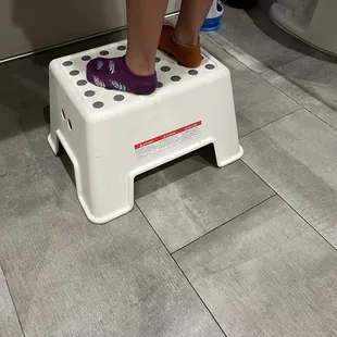 Kids stool to reach the vanity
