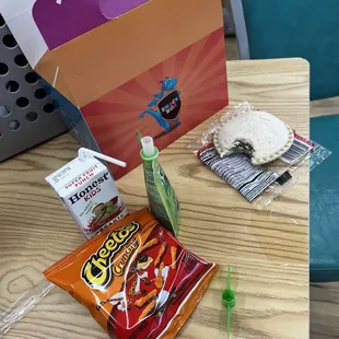 Items in the snack box