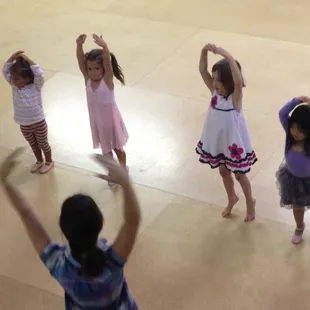 Pre ballet with teacher Christine