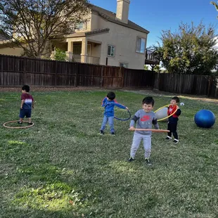 Safe enclosed huge yard for the Children to play
