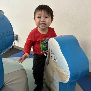 Soft play ride on toy