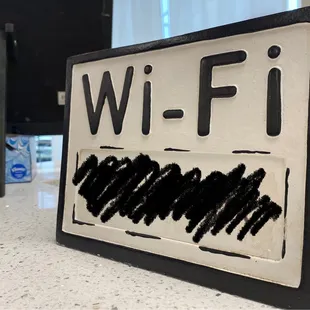 WiFi password is available for us adults