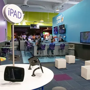 Kids Quest created a unique, multi-station iPad table to engage children of all ages in tablet play.