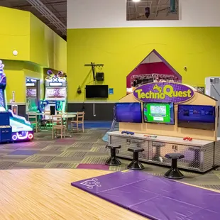 The Techno Quest Kiosk is one of the most popular areas at Kids Quest.