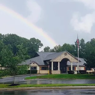 One of our parents caught this great photo of our school after a rain storm.