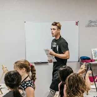 Painting class in action