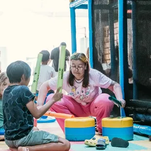 Owner, Asia DiAntonio playing at recess