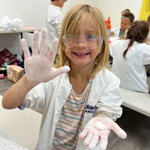 Making bubble gum in chemistry camp