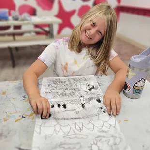 Charcoal Drawing in art class