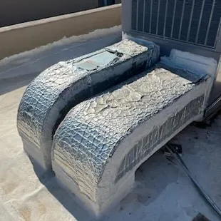 New rooftop duct installation with a high-efficiency A/C unit in Albuquerque.
