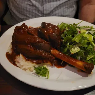 Lamb shank that just slid off the bone!