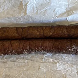 2.03 pounds of kielbasa. ($17.25, ($8.50/lb), April, 2023)