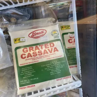 a bag of grated cassava
