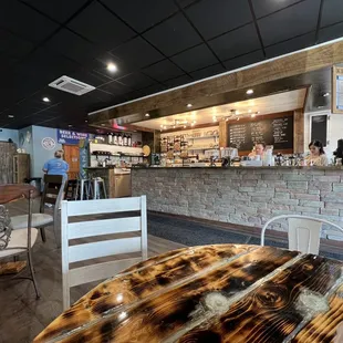 the interior of a coffee shop