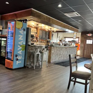 the interior of a coffee shop